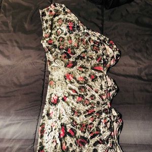 Super sexy silver black pink club mini dress